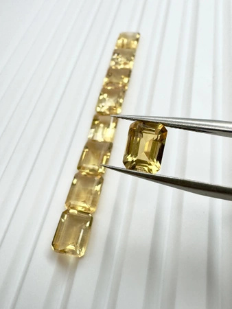 Cytryn jasny oktagon fasetowany 8x6 mm