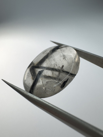 Kwarc z rutylem owal kaboszon 17,6x14,3 mm