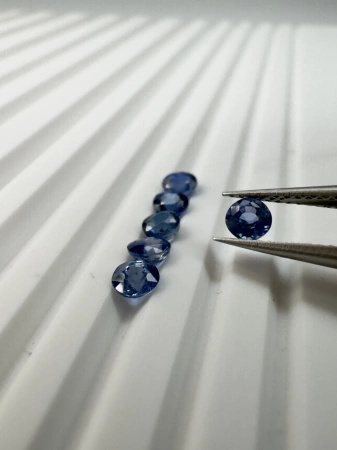 Szafir niebieski naturalny fasetowany okrągły fi 3,5 mm