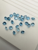 Niebieski topaz fasetowany okrągły fi 4 mm