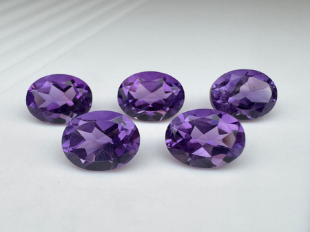 Ametyst owal fasetowany 8x6 mm