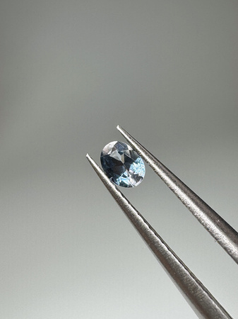 Turmalin fasetowany niebieski owal 4x3 mm