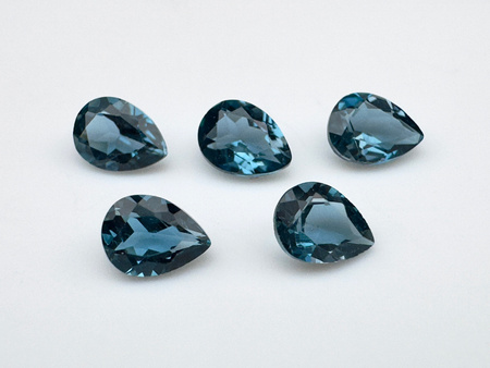 Topaz london blue gruszka fasetowany 4x3 mm