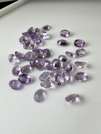 Ametyst naturalny fasetowany owal 7x5 mm