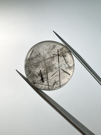 Kwarc z rutylem okrągły kaboszon fi 22 mm