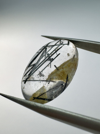 Kwarc z rutylem owal kaboszon 24,7x15 mm