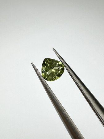 Turmalin fasetowany zielony gruszka 4,22 x 4,18 mm
