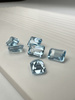 Niebieski topaz oktagon fasetowany 8x6 mm