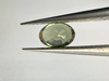 Szafir zielony owal fasetowany 6x4 mm