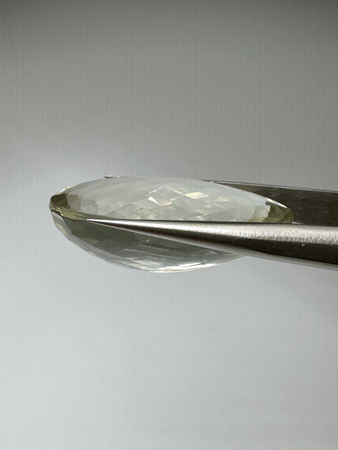 Zielony ametyst prasiolit fasetowany owal 29 x 18 mm