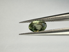 Szafir zielony owal fasetowany 6x4 mm
