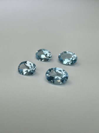 Topaz niebieski naturalny fasetowany owal 6x4 mm