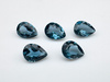 Topaz london blue gruszka fasetowany 4x3 mm