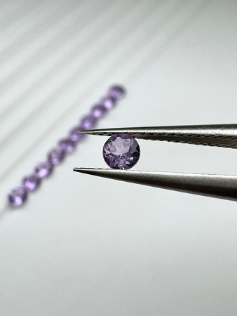 Ametyst fioletowy okrągły fasetowany 3 mm