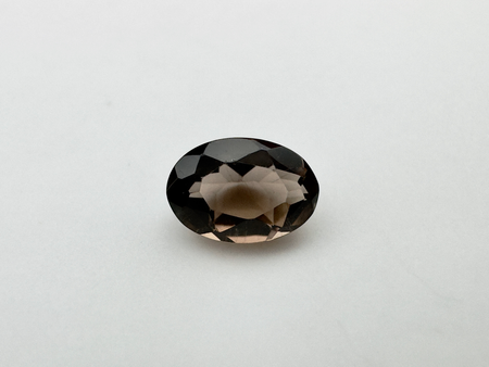 Kwarc dymny owal fasetowany 6x4 mm