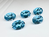 Topaz niebieski owal fasetowany 7x5 mm