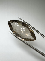 Kwarc dymny naturalny fasetowany markiza 39 x 18 mm