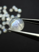 Moonstone rainbow kamień księżycowy kaboszon 2 klasy A okrągły fi 6 mm