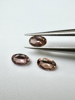 Turmalin fasetowany jasny różowy owal 5 x 3 mm
