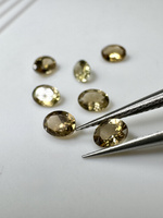 Turmalin fasetowany miedziany owal 4x3 mm