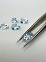 Topaz niebieski gruszka fasetowany 6x4 mm