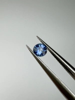 Szafir niebieski naturalny fasetowany okrągły fi 4,03 mm