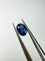 Szafir niebieski naturalny fasetowany owal 6x4 mm