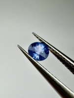 Szafir niebieski naturalny fasetowany okrągły fi 3,87 mm