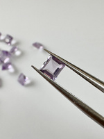 Ametyst naturalny fasetowany kwadrat 4x4 mm