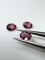 Turmalin fasetowany różowy owal 4x3 mm