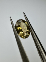 Turmalin fasetowany oliwkowy owal 6x4 mm