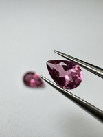 Turmalin fasetowany różowy gruszka 6x4 mm