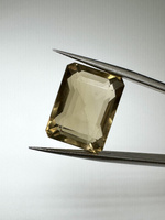 Kwarc dymny naturalny fasetowany oktagon 17 x 13 mm