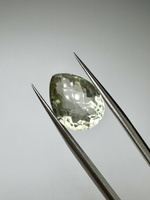 Zielony ametyst prasiolit naturalny fasetowany gruszka 14 x 10 mm