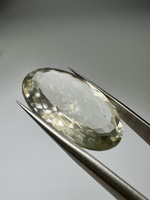 Zielony ametyst prasiolit fasetowany owal 29 x 18 mm