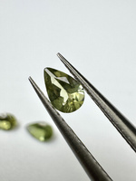 Turmalin fasetowany zielony gruszka 5 x 3 mm