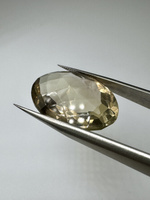 Kwarc dymny naturalny fasetowany owal 25 x 17 mm