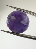 Ametyst fasetowany kaboszon okrągły fi 16 mm