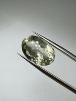 Zielony ametyst prasiolit fasetowany owal 18 x 12 mm