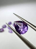 Ametyst naturalny fasetowany gruszka 8x6 mm