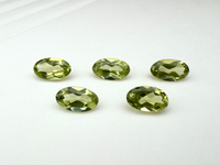 Perydot oliwin owal fasetowany 5x3 mm