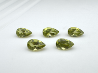 Perydot oliwin gruszka fasetowany 5x3 mm