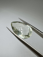 Zielony ametyst prasiolit fasetowany gruszka 21 x 13 mm