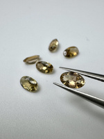 Turmalin fasetowany miedziany owal 5 x 3 mm