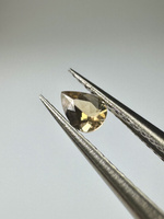 Turmalin fasetowany żółty gruszka 4x3 mm