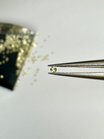 Szafir jasnożółty naturalny okrągły fasetowany fi 1 mm