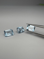Niebieski topaz oktagon fasetowany 8x6 mm