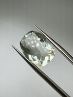 Zielony ametyst prasiolit fasetowany poduszka 16 x 12 mm