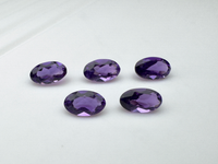 Ametyst owal fasetowany 5x3 mm