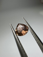 Turmalin fasetowany miedziany gruszka 3,82 x 3,73 mm